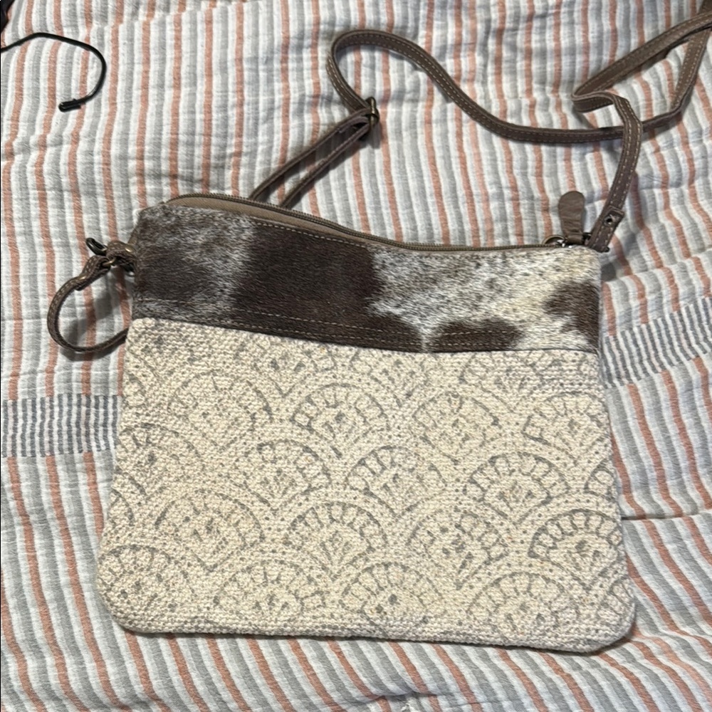 Stylish Brown and Cream Women's Bag